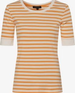 Marie Lund T-shirts Shirt Dames Ecru / Oranje
