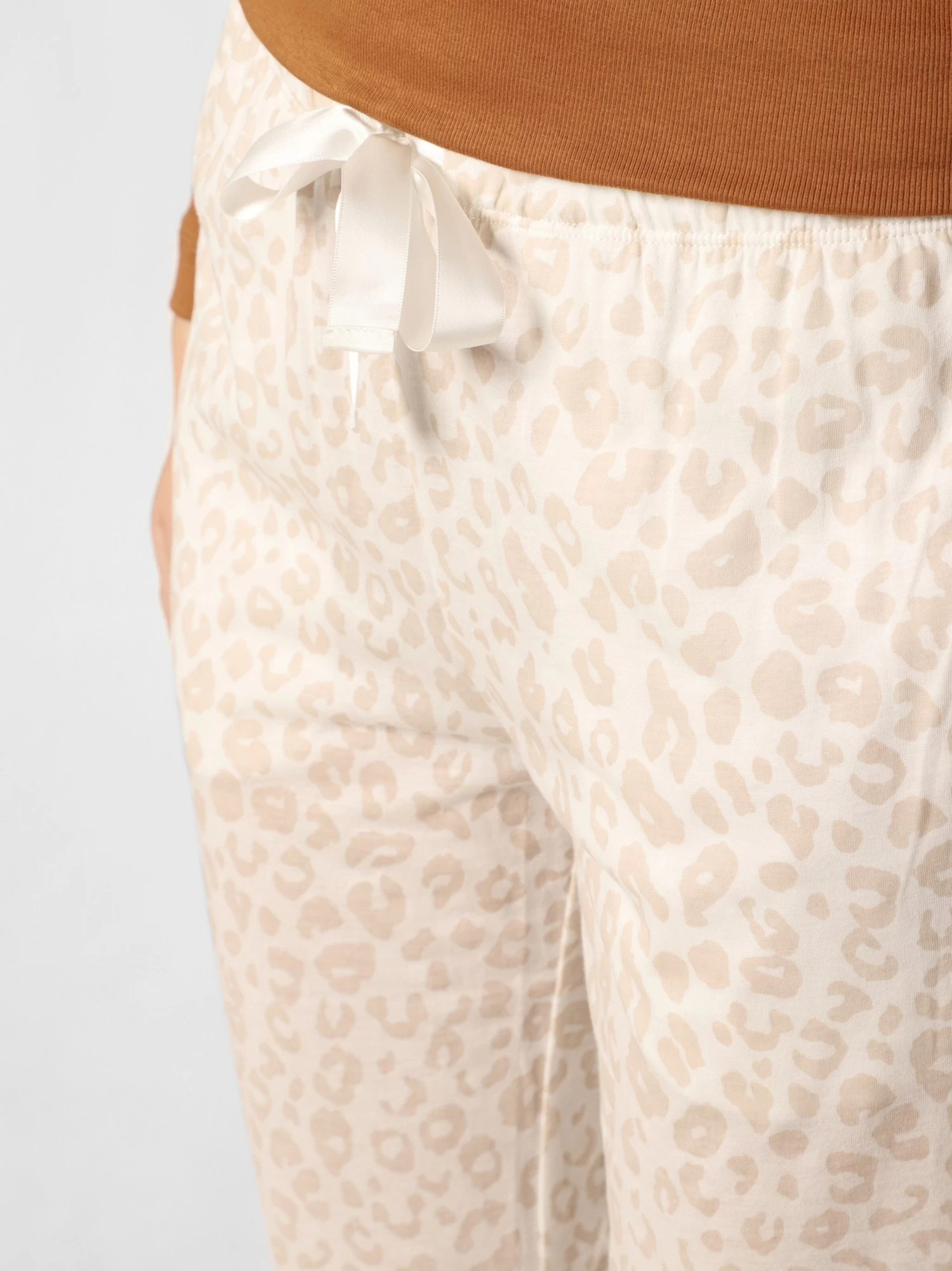 Marie Lund Pyjamabroeken Pyjamabroek Dames Beige / Ecru - Afbeelding 4