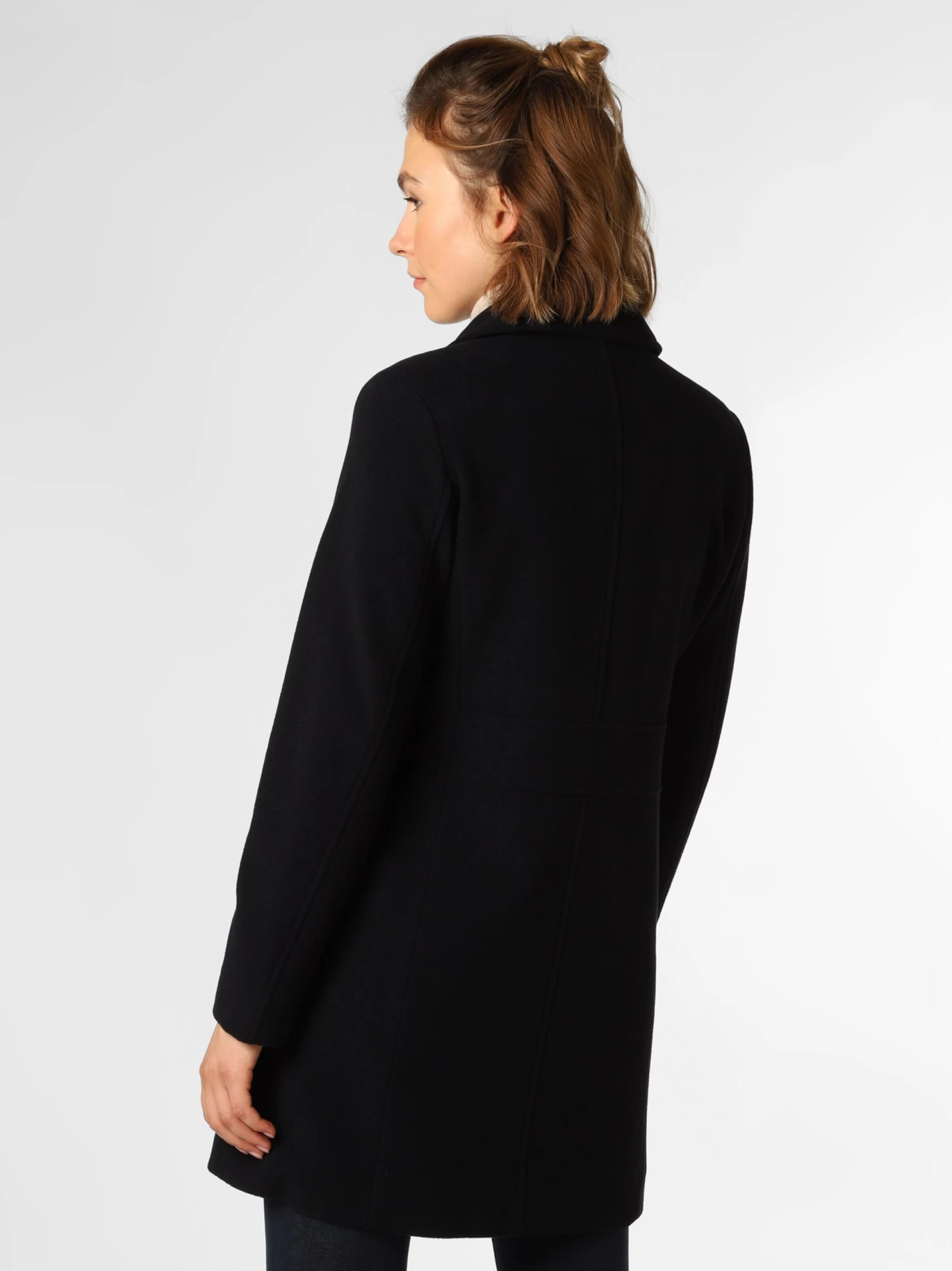 Marie Lund Wollen Mantels Tussenmantel Dames Marine - Afbeelding 3