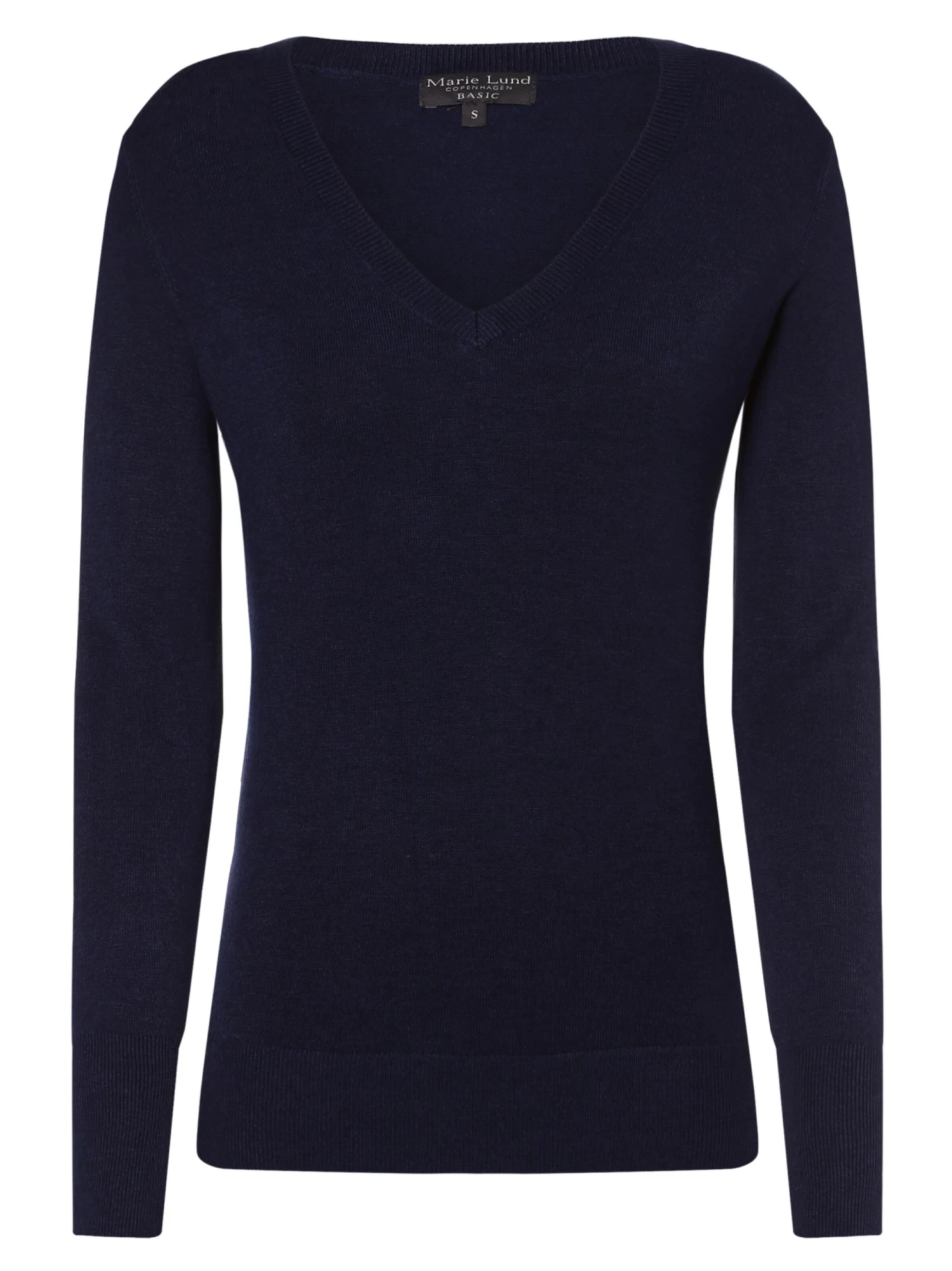 Marie Lund Basic Truien Trui Dames Donkerblauw - Afbeelding 4