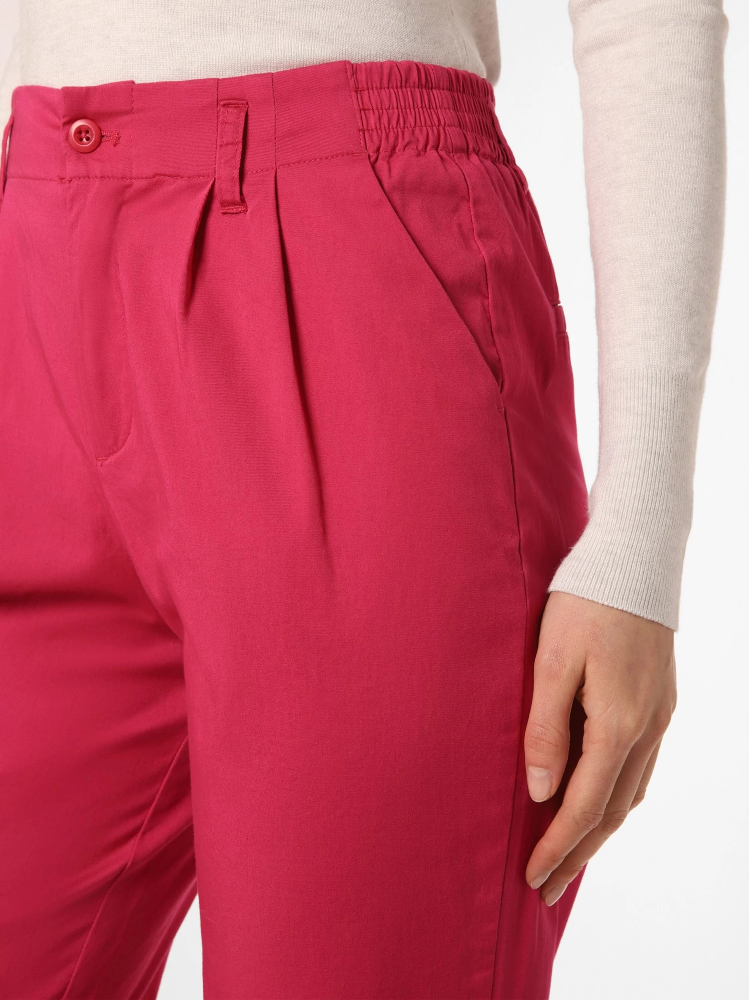 Marie Lund Bandplooibroeken Loosefit Bandplooibroek Dames Pink - Afbeelding 4