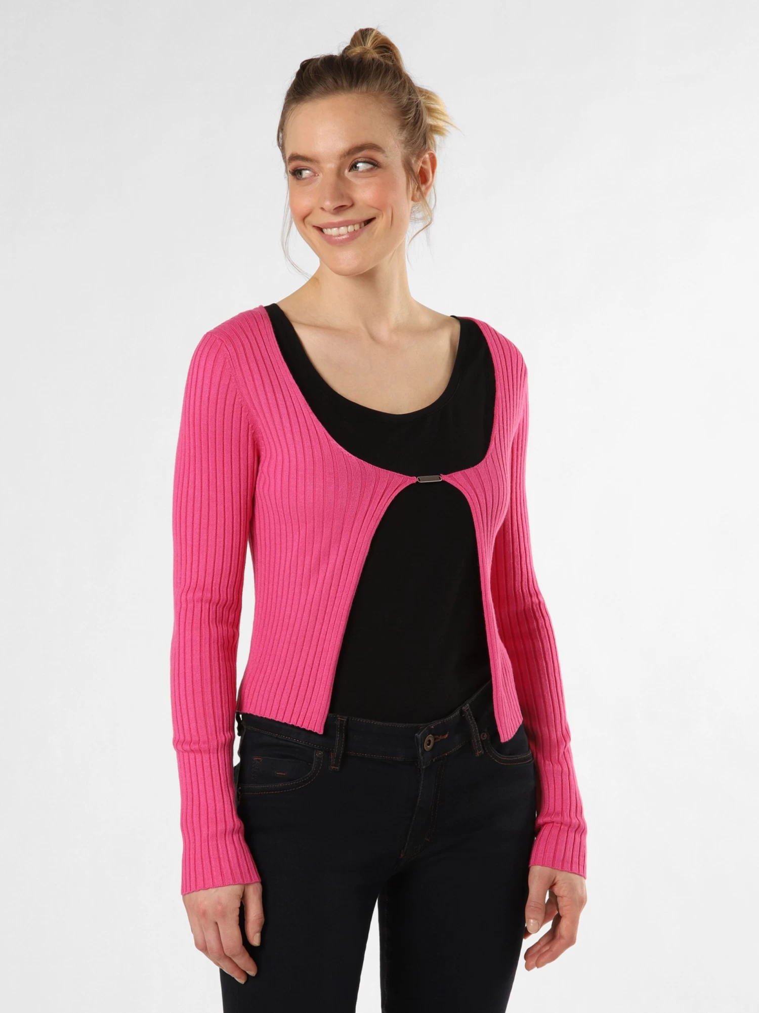 Marie Lund Vesten Gebreid Vest Dames Pink - Afbeelding 2