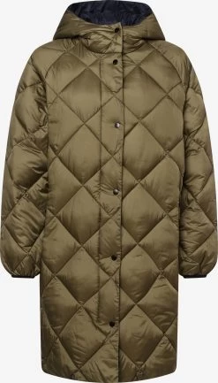 Marie Lund Tussenmantels Tussenmantel Dames Olijfgroen