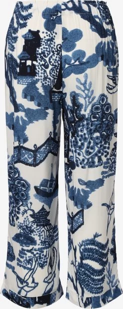 Marie Lund Pyjamabroeken Pyjamabroek Dames Indigo