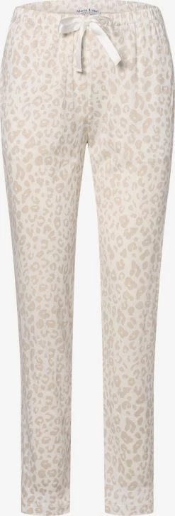 Marie Lund Pyjamabroeken Pyjamabroek Dames Beige / Ecru