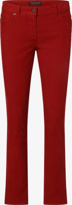Marie Lund Pantalons Slimfit Broek Dames Rood