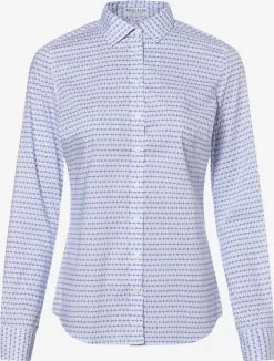 Marie Lund Overhemden Blouse Dames Blauw / Wit