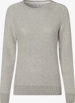 Marie Lund Fijngebreide Truien Trui Dames Grijs