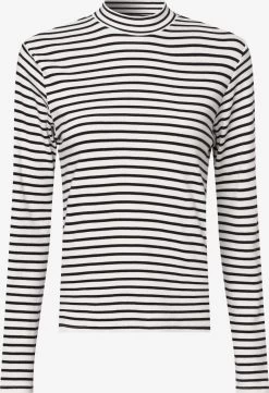 Marie Lund Longsleeves Shirt Dames Crème / Zwart