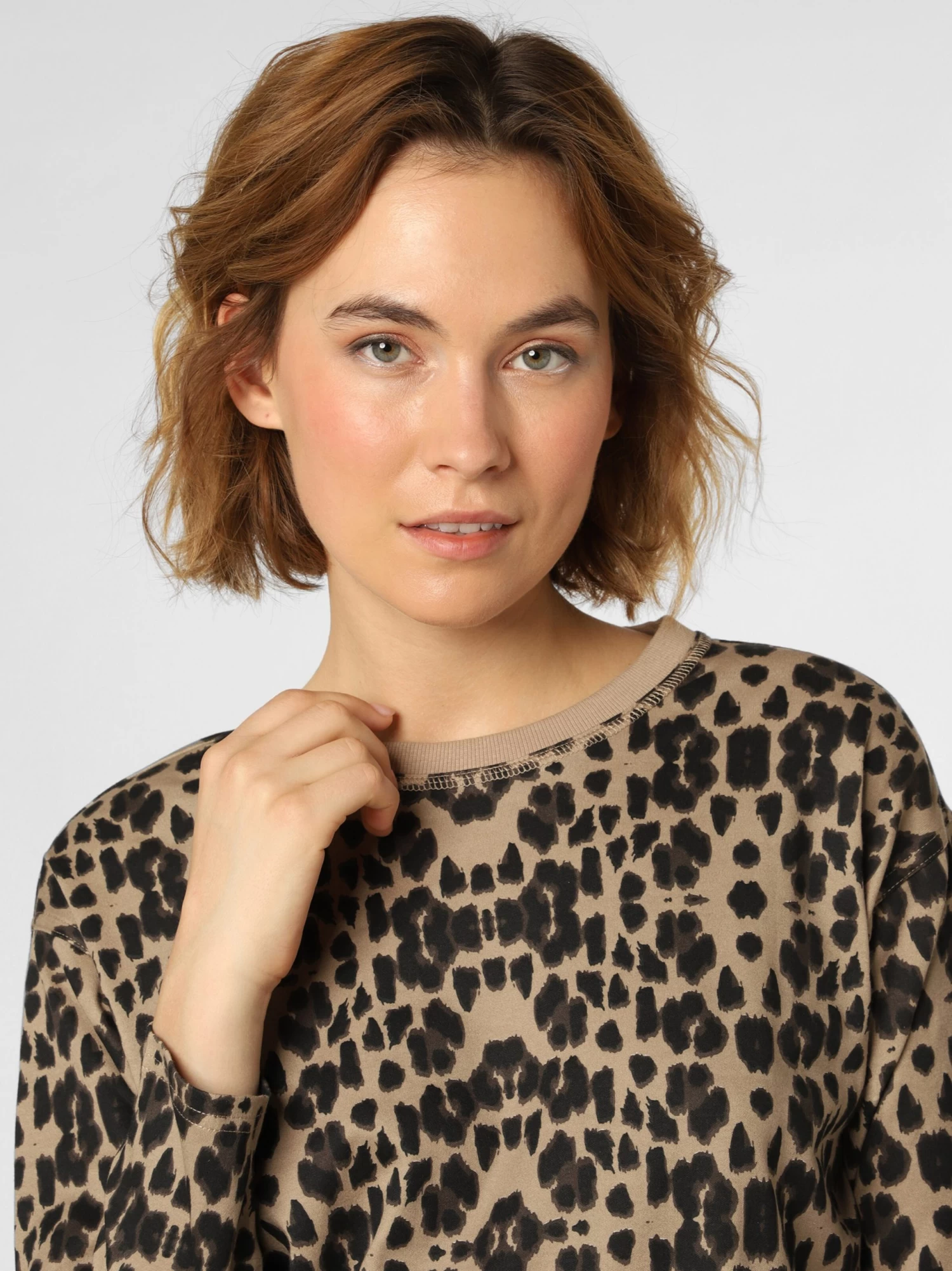 Marie Lund Longsleeves Shirt Dames Beige / Zwart - Afbeelding 4