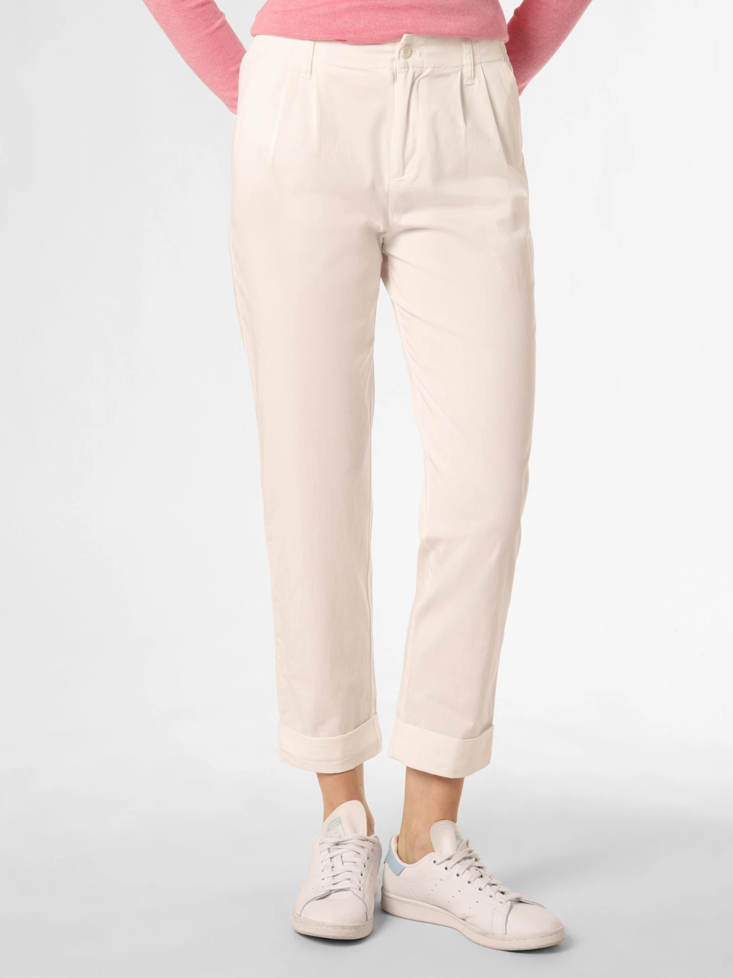 Marie Lund Bandplooibroeken Loosefit Bandplooibroek Dames Nude - Afbeelding 2