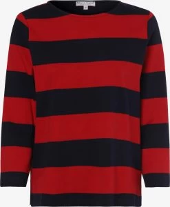 Marie Lund Shirts Met 3/4 Mouw Shirt Dames Marine / Rood