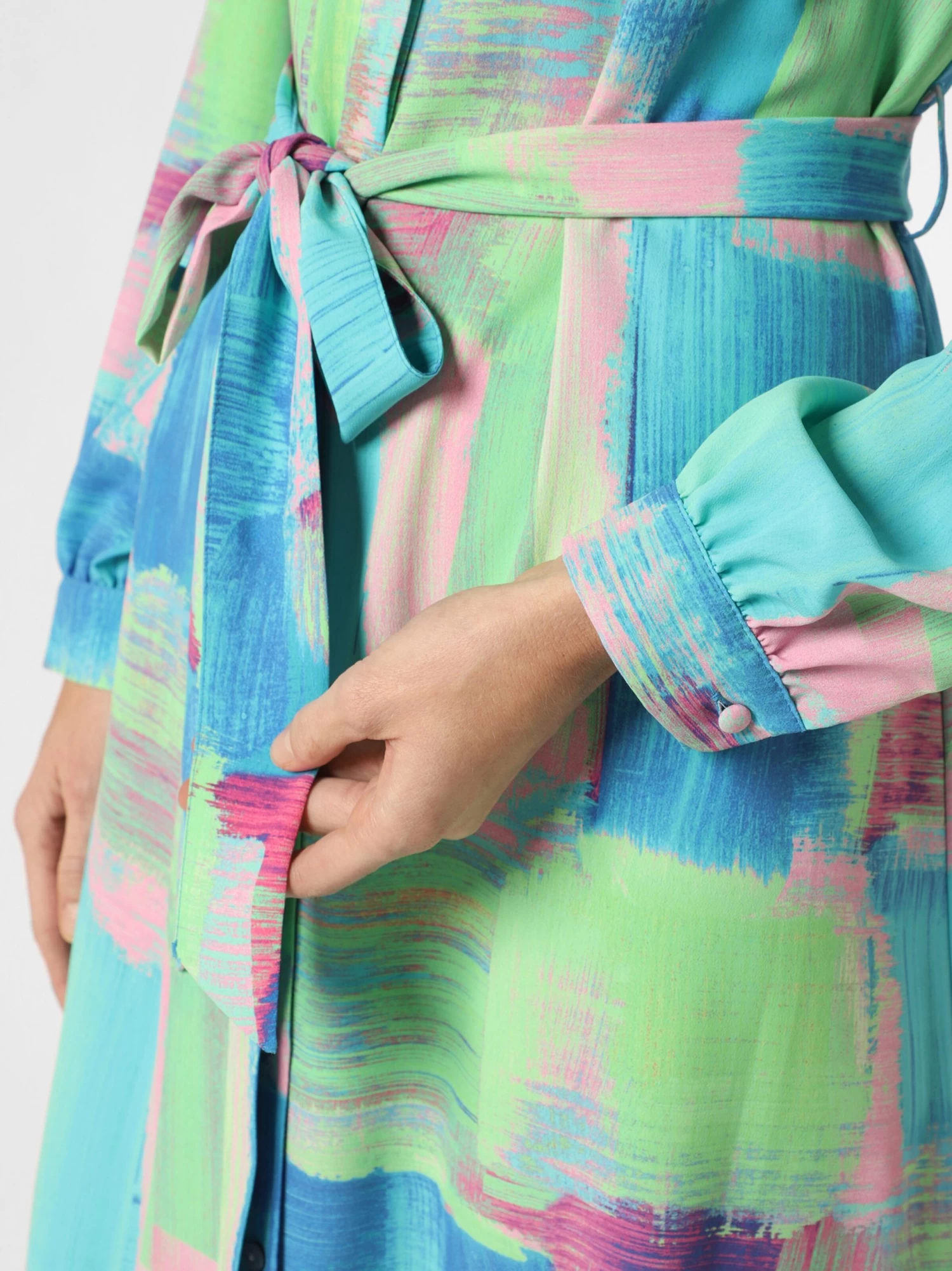 Marie Lund Blousejurken Blousejurk Dames Mintgroen - Afbeelding 3