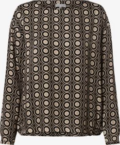 Marie Lund Blouseshirts Blouse Dames Beige / Zwart