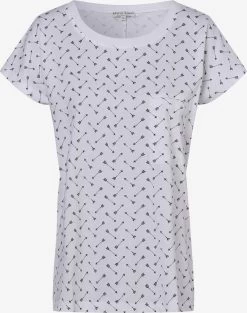 Marie Lund T-shirts Shirt Dames Marine / Wit